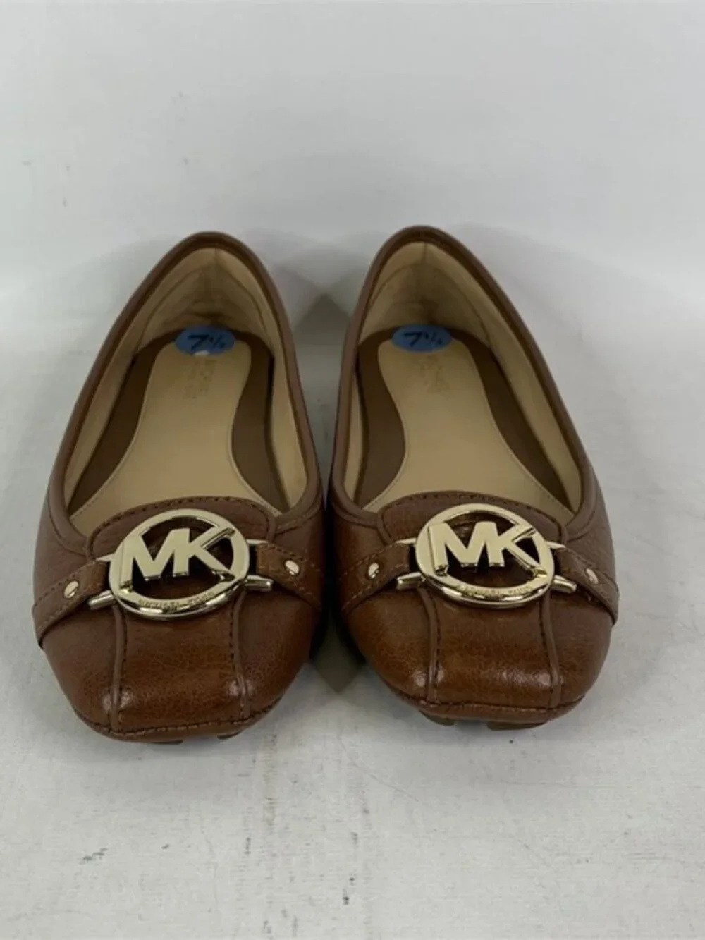 Michael Kors Women Fulton Studded Logo Moccasin Brown Shoes 7.5